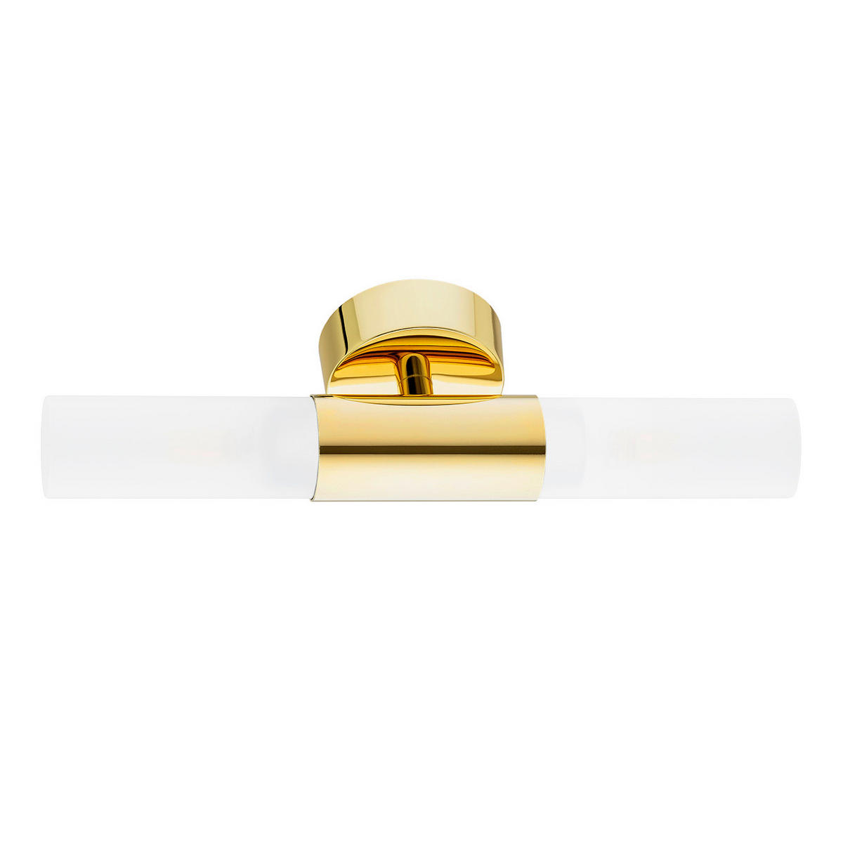 WANDLEUCHTE 37/8/9 cm   - Messingfarben/Weiß, KONVENTIONELL, Glas/Metall (37/8/9cm)