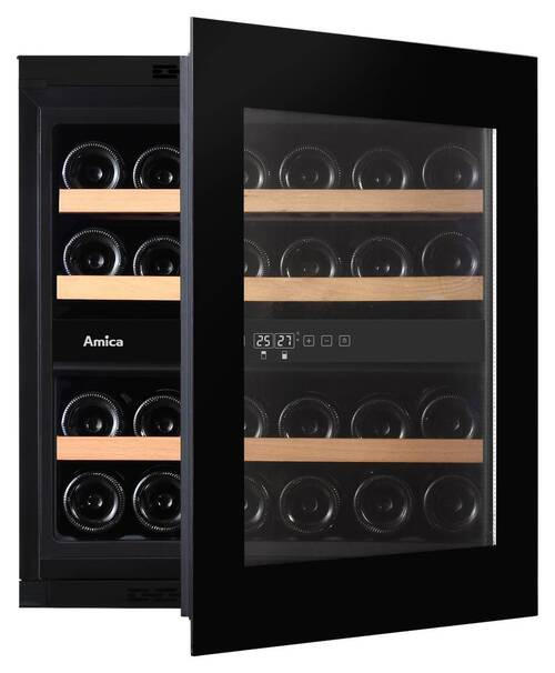 WEINKÜHLSCHRANK WK341215S  - Schwarz, MODERN, Glas (59/59,5/55,5cm) - Amica