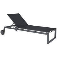 GARTENLIEGE 92/39/215 cm  - Anthrazit/Schwarz, Basics, Textil/Metall (92/39/215cm) - Stern