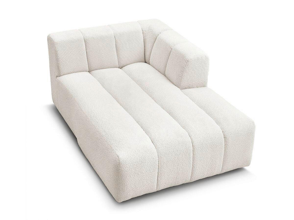 SOFAELEMENT ANNECY Bouclé Weiß  - Schwarz/Weiß, MODERN, Kunststoff/Textil (120/72/170cm)