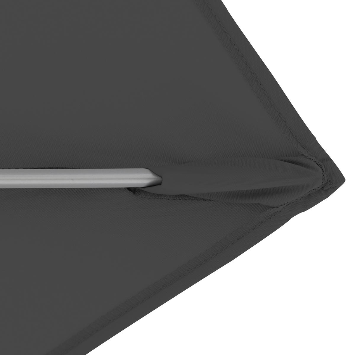 SONNENSCHIRM 220x140 cm Schwarz  - Silberfarben/Schwarz, Design, Textil/Metall (220/140cm) - Doppler