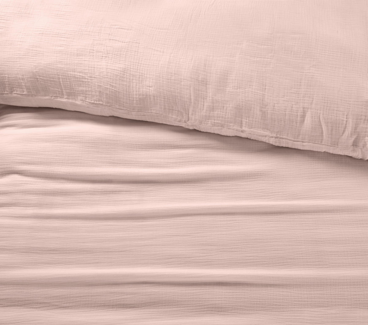 WENDEBETTWÄSCHE Musselin 140/200 cm  - Hellrosa, Basics, Textil (140/200cm) - Novel