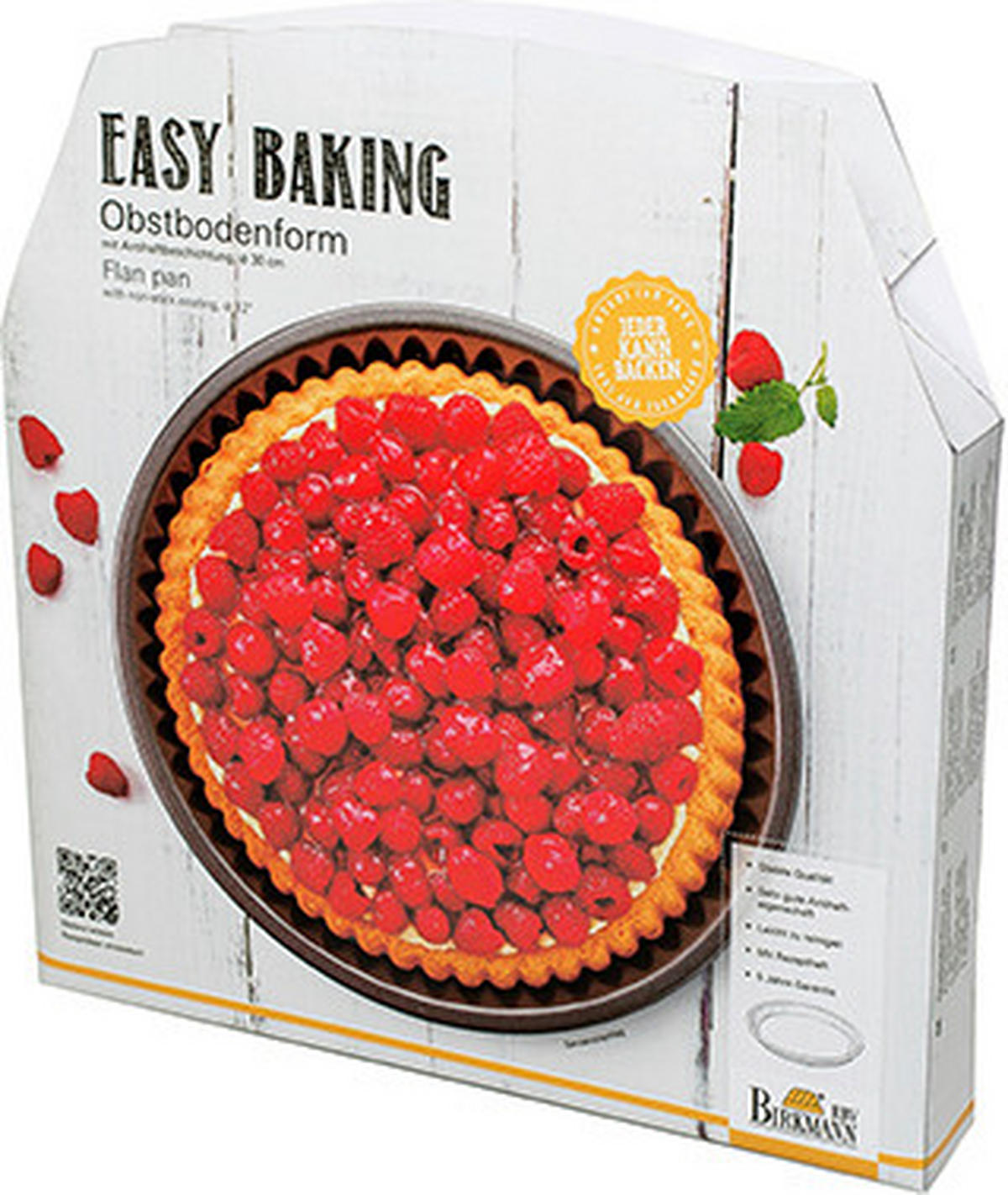 OBSTKUCHENFORM  - Anthrazit, Basics, Metall (30cm) - Birkmann