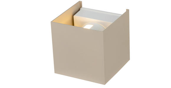 LED-WANDLEUCHTE 10/10/10 cm   - Sandfarben, Basics, Kunststoff/Metall (10/10/10cm) - Novel