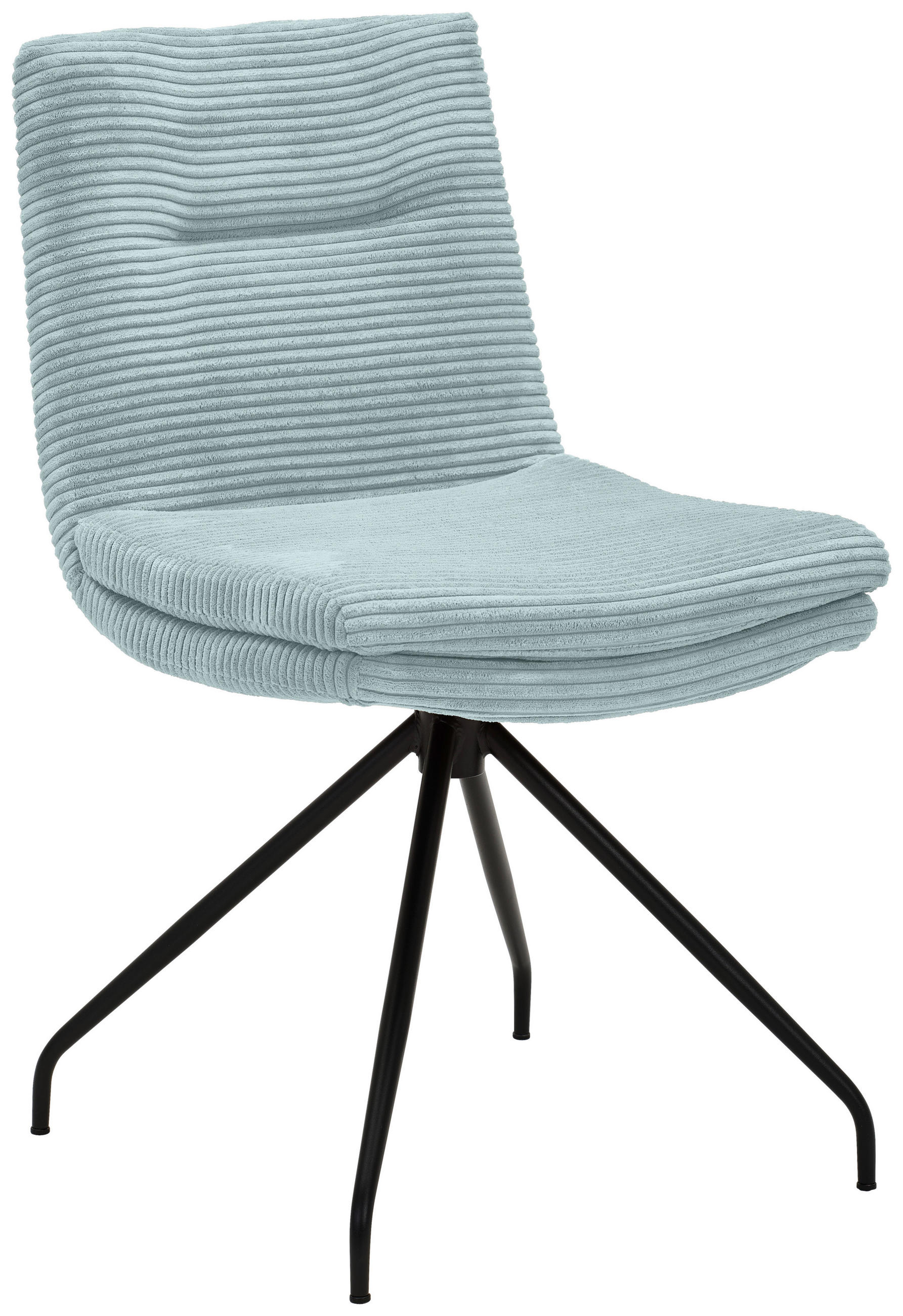 STUHL - Schwarz/Hellblau, Design, Textil/Metall (50/85/64cm) - Musterring