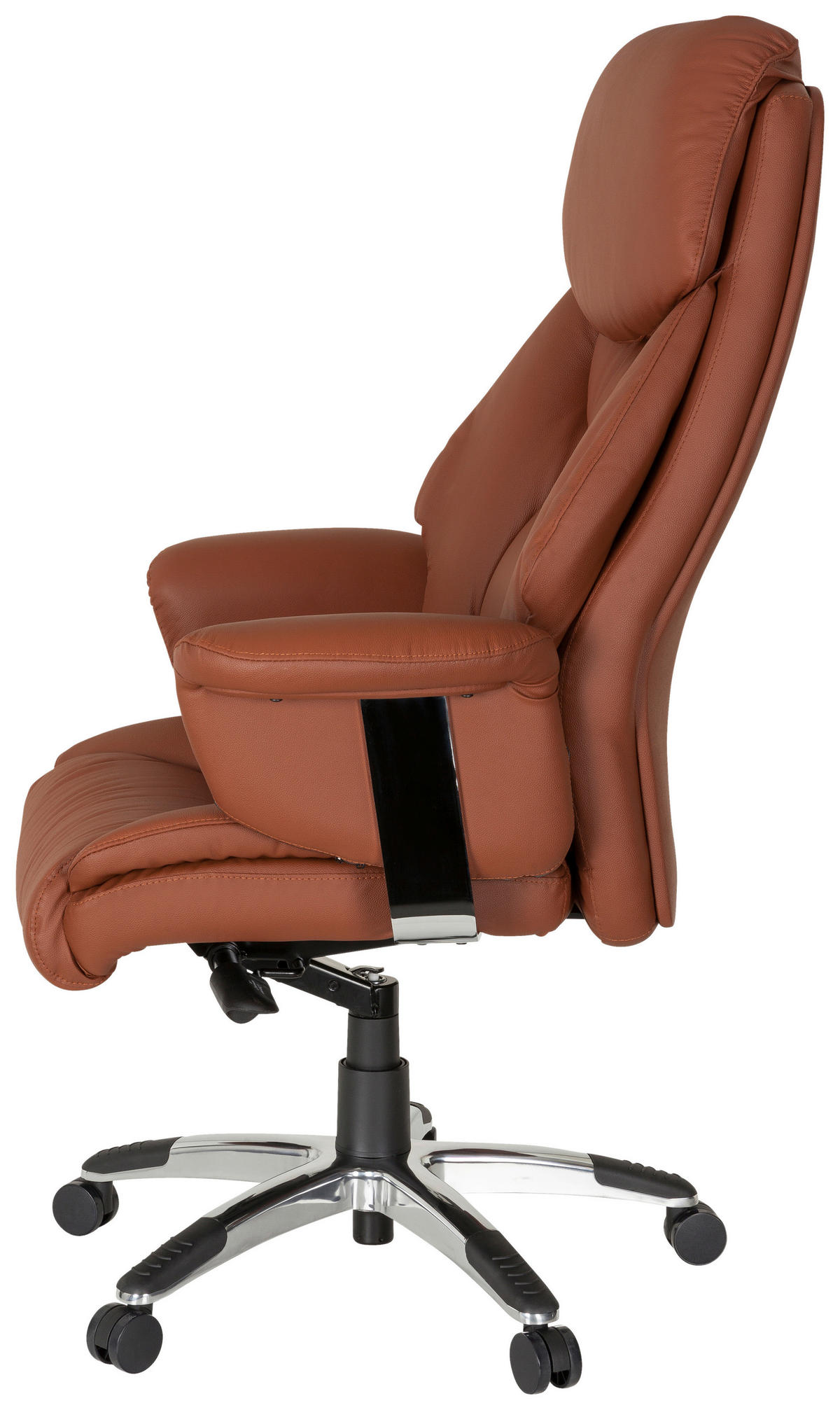 PISARNIŠKI STOL umetna masa, tekstil rjava  - rjava, Moderno, kovina/umetna masa (63/140/52cm) - MID.YOU