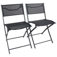 HOPFÄLLBAR UTESTOL SET - svart, Modern, metall/textil (45/79/46cm) - Ambia Garden