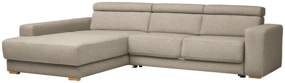 ECKSOFA  in Chenille Sandfarben  206/316 cm  - Sandfarben/Eichefarben, Design, Textil (206/316cm) - Sedda