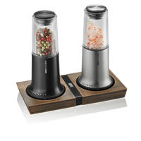 GEWÜRZMÜHLEN-UNTERSETZER - Schwarz/Akaziefarben, Design, Holz/Metall (20/10/2cm) - Gefu