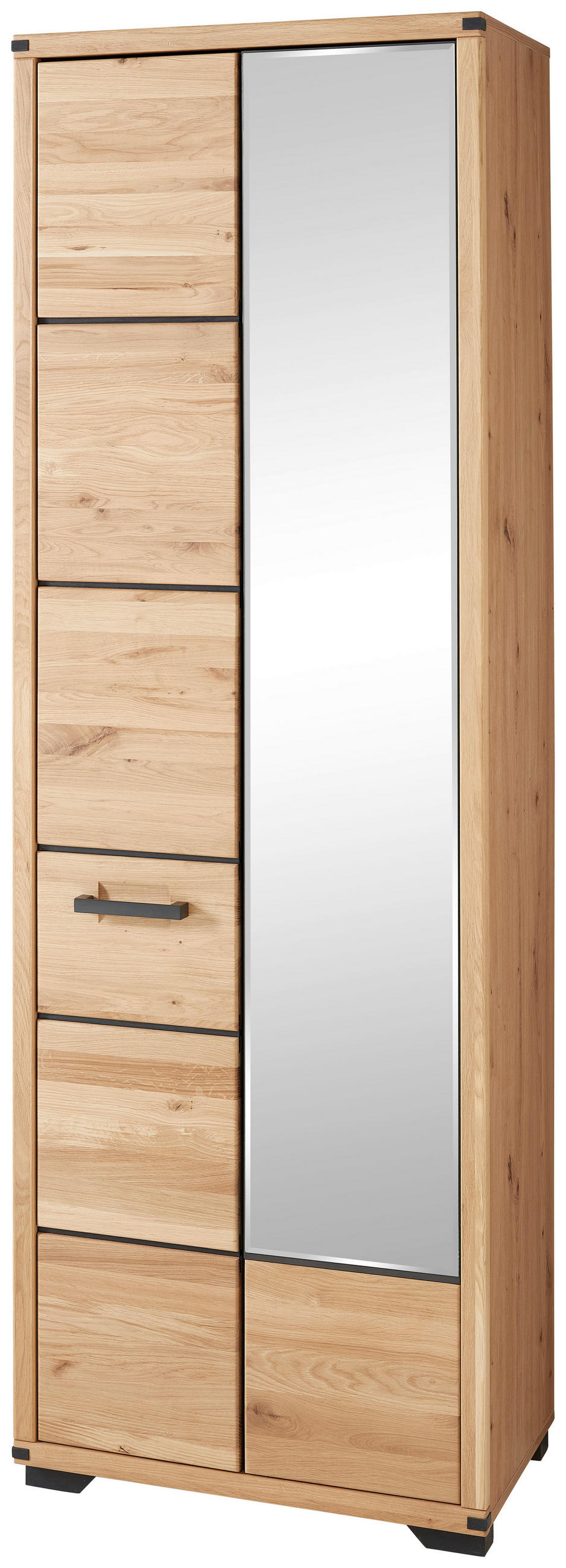 ELŐSZOBASZEKRÉNY 67,8/203,6/40,5 cm  - grafitszürke/Artisan tölgy, Natur, faalapú anyag/fém (67,8/203,6/40,5cm) - Linea Natura