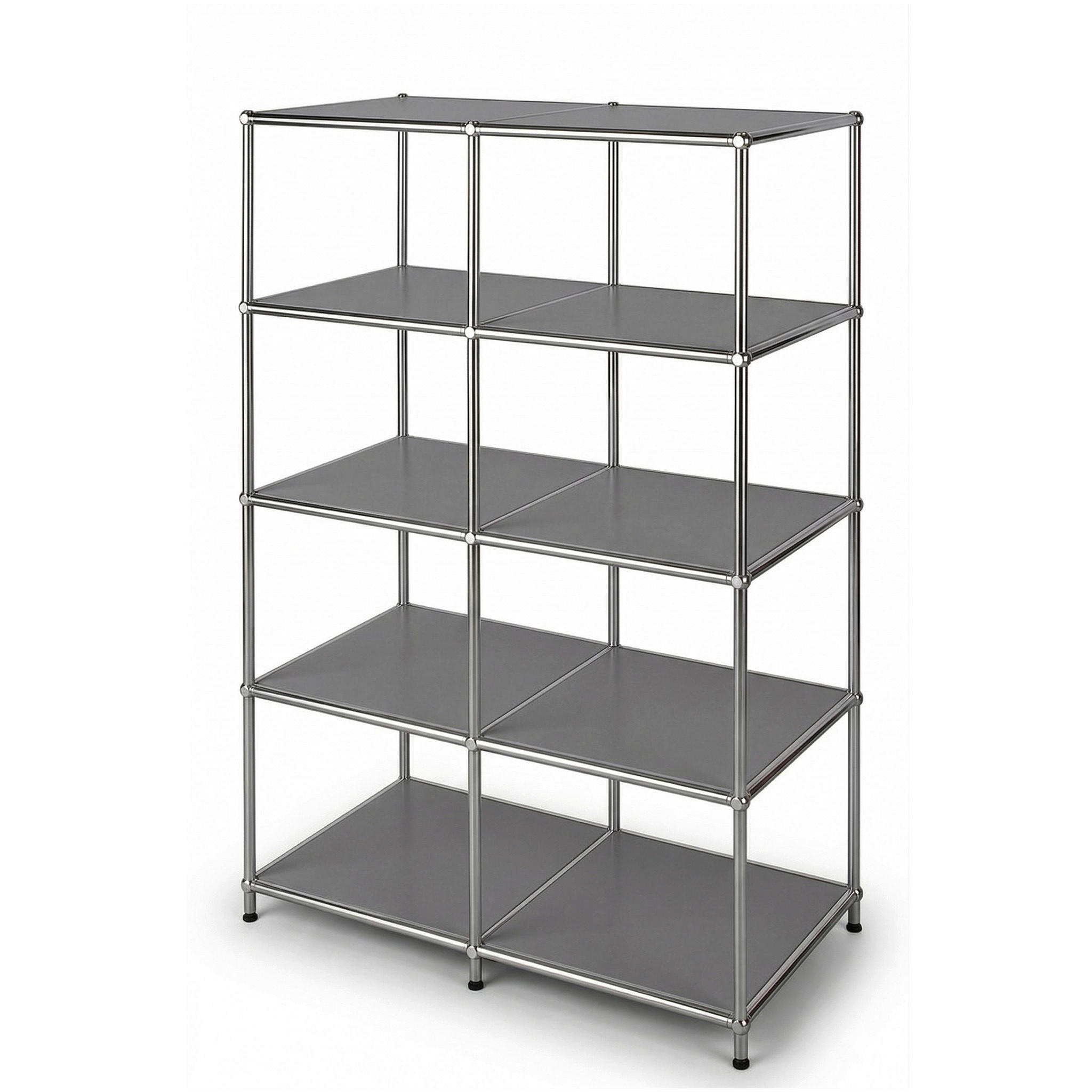 STANDREGAL Grau  - Grau, Basics, Metall (78/118/40cm) - Floordirekt