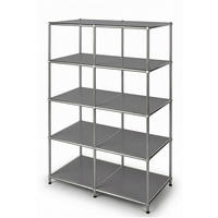 STANDREGAL Grau  - Grau, Basics, Metall (78/118/40cm) - Floordirekt