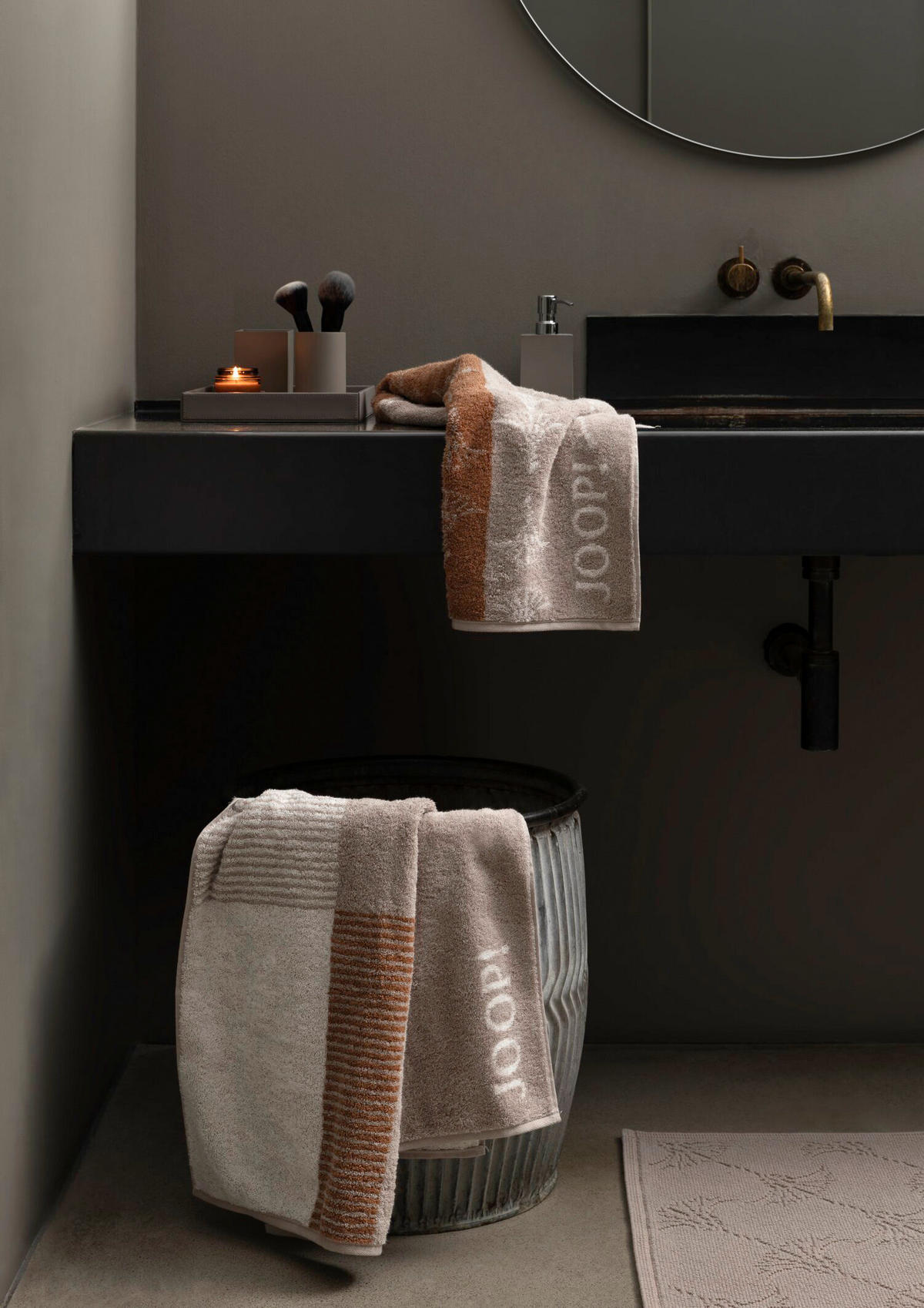 DUSCHTUCH DIVIDED DOUBLEFACE 80/150 cm  - Beige/Naturfarben, Basics, Textil (80/150cm) - Joop!