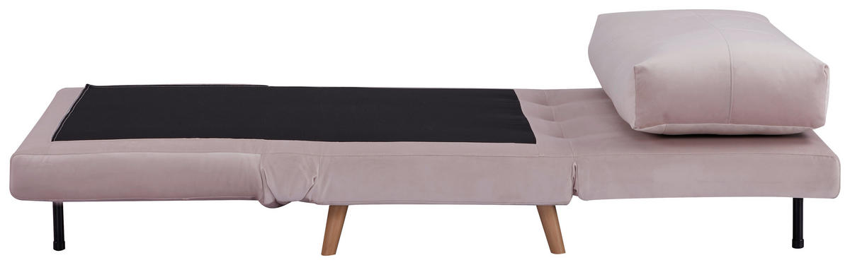 SCHLAFSESSEL Samt Rosa    - Naturfarben/Rosa, Design, Holz/Textil (100/82/91cm) - Ti'me