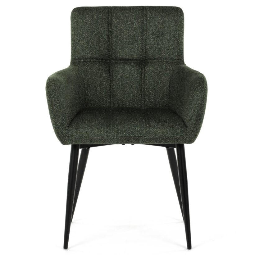 ŽIDLE, tmavě zelená - černá/tmavě zelená, Moderní, kov/textil (60/86/62cm) - Carryhome