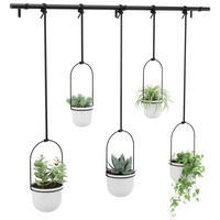 VÄXTKRUKA  - vit/svart, Design, metall/plast (18,4/94,6/137,8cm) - Umbra