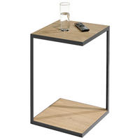 BEISTELLTISCH in Holz 32/32/50 cm  - Wildeiche/Anthrazit, Konventionell, Holz/Metall (32/32/50cm) - Voglauer