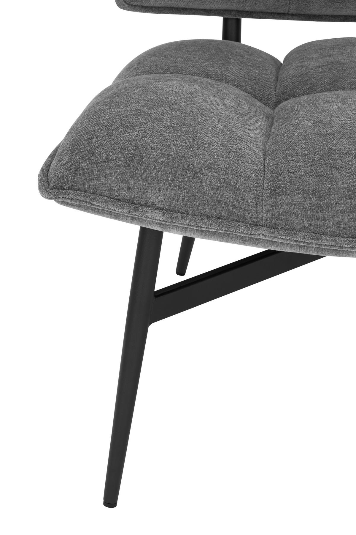 KŘESLO, textil, šedá - šedá/černá, Moderní, kov/textil (70/80/74cm) - P & B