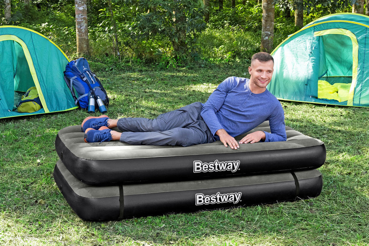 LUFTBETT TRITECH CONNECT 67922 Schwarz, Dunkelgrau  - Dunkelgrau/Schwarz, KONVENTIONELL, Kunststoff (188/99/25cm) - Bestway