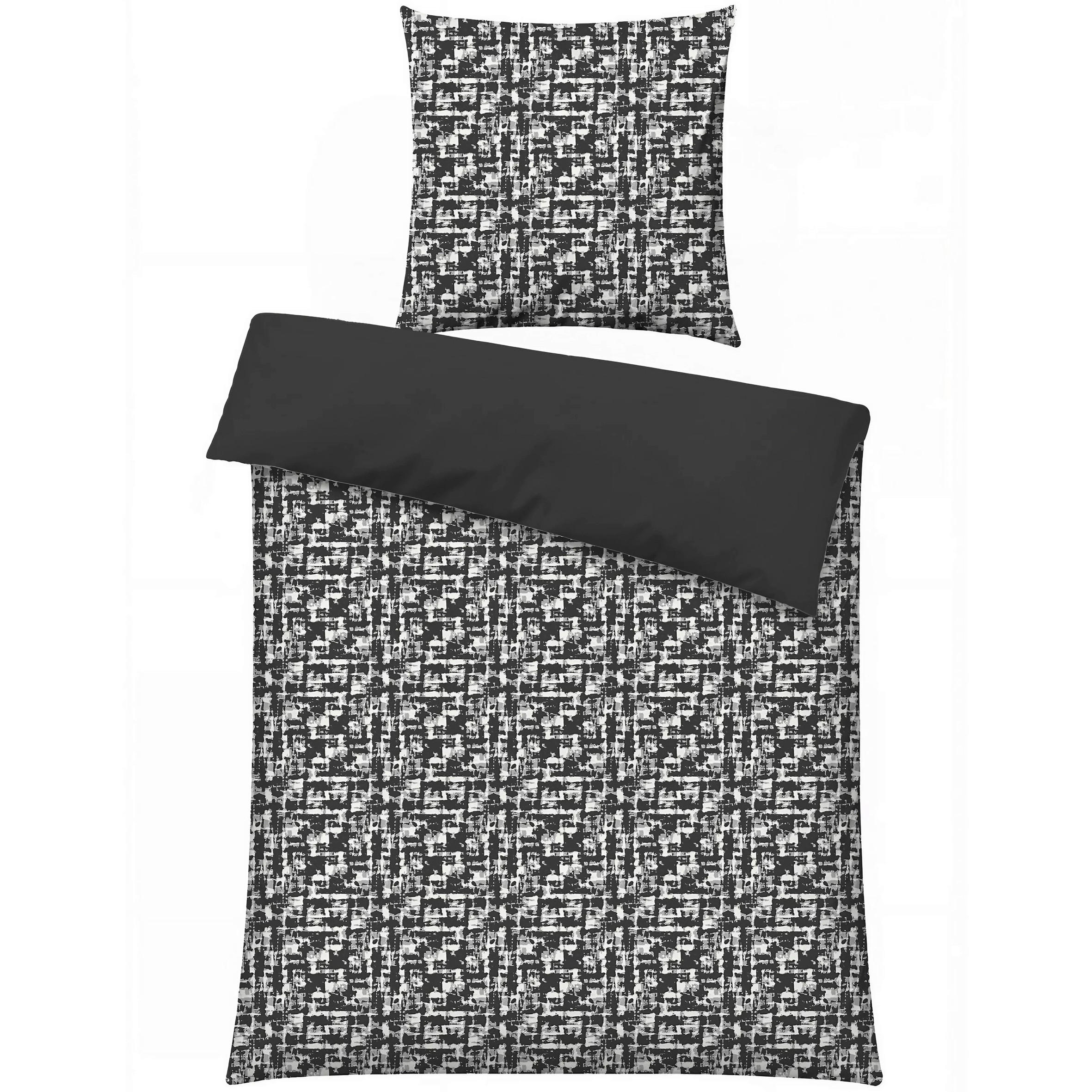 BETTWÄSCHE 155/220 cm  - Dunkelgrau, Basics, Textil (155/220cm)