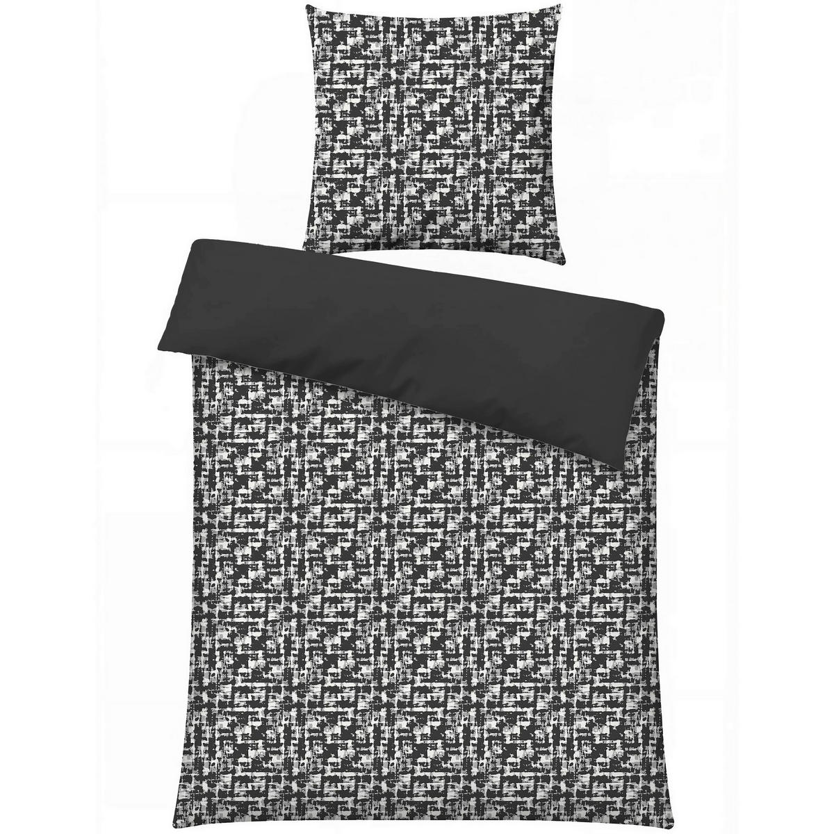 BETTWÄSCHE 155/220 cm  - Dunkelgrau, Basics, Textil (155/220cm)