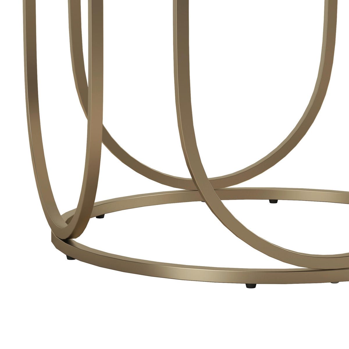 COUCHTISCH Gwyneth 79/79/40 cm rund Weiß, Goldfarben  - Goldfarben/Weiß, Design, Holzwerkstoff/Metall (79/79/40cm) - MID.YOU