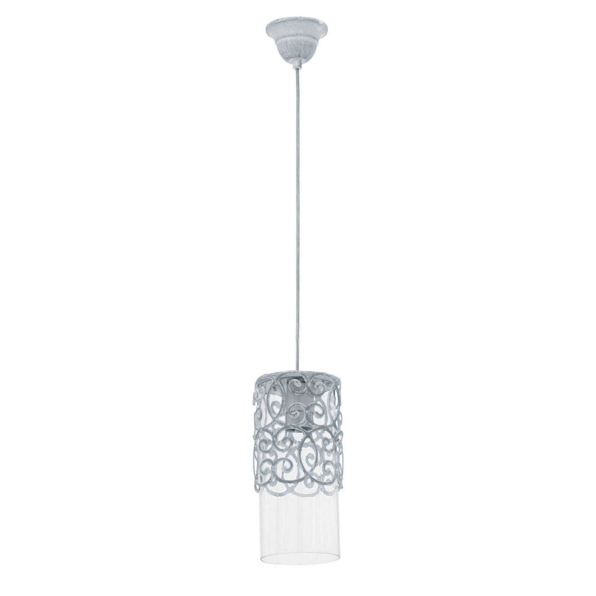 LUSTRĂ 12,5/110 cm  - albastru/gri, Basics, sticlă/metal (12,5/110cm)