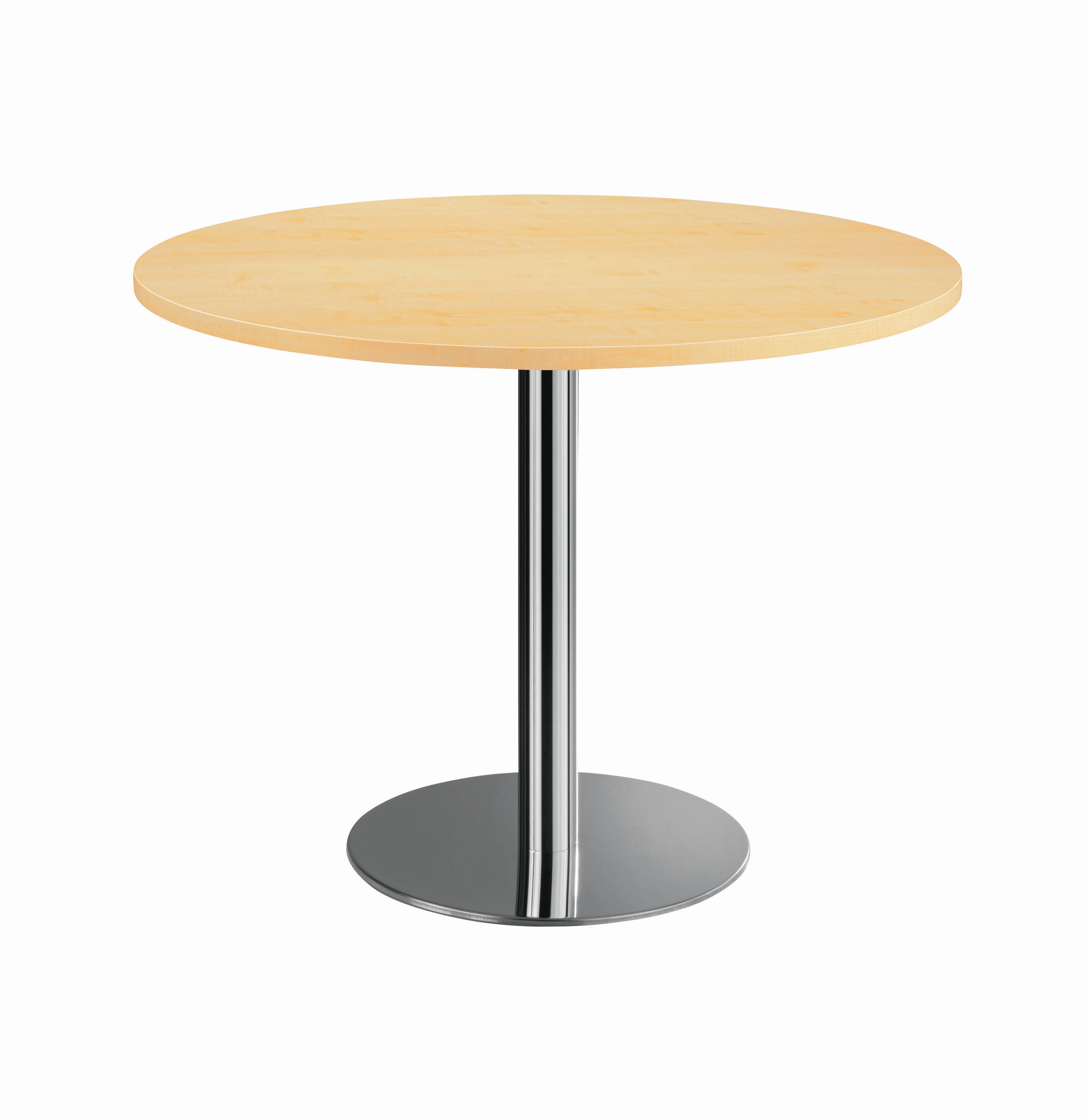 KONFERENZTISCH 100/100/75,5 cm  - Chromfarben/Ahornfarben, KONVENTIONELL, Holzwerkstoff/Metall (100/100/75,5cm) - Venda