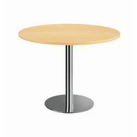 KONFERENZTISCH 100/100/75,5 cm  - Chromfarben/Ahornfarben, KONVENTIONELL, Holzwerkstoff/Metall (100/100/75,5cm) - Venda