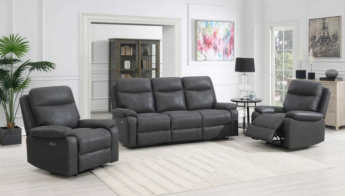 RELAXFÅTÖLJ i trä, metall, textil grå  - grå, Klassisk, metall/trä (97/92/102cm) - Best Price