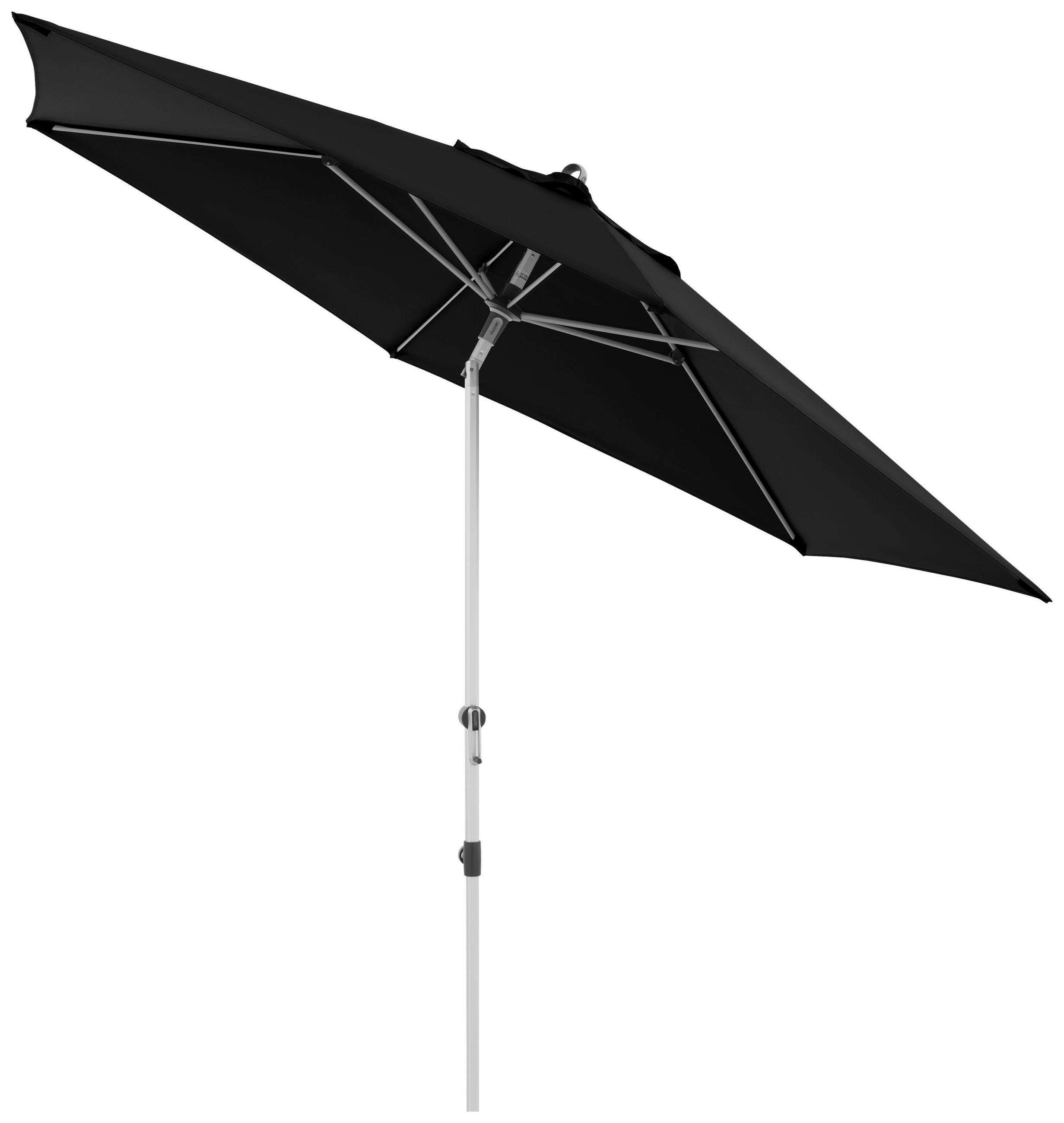 SONNENSCHIRM 320 cm Schwarz  - Alufarben/Schwarz, Basics, Textil/Metall (320/320cm) - Doppler