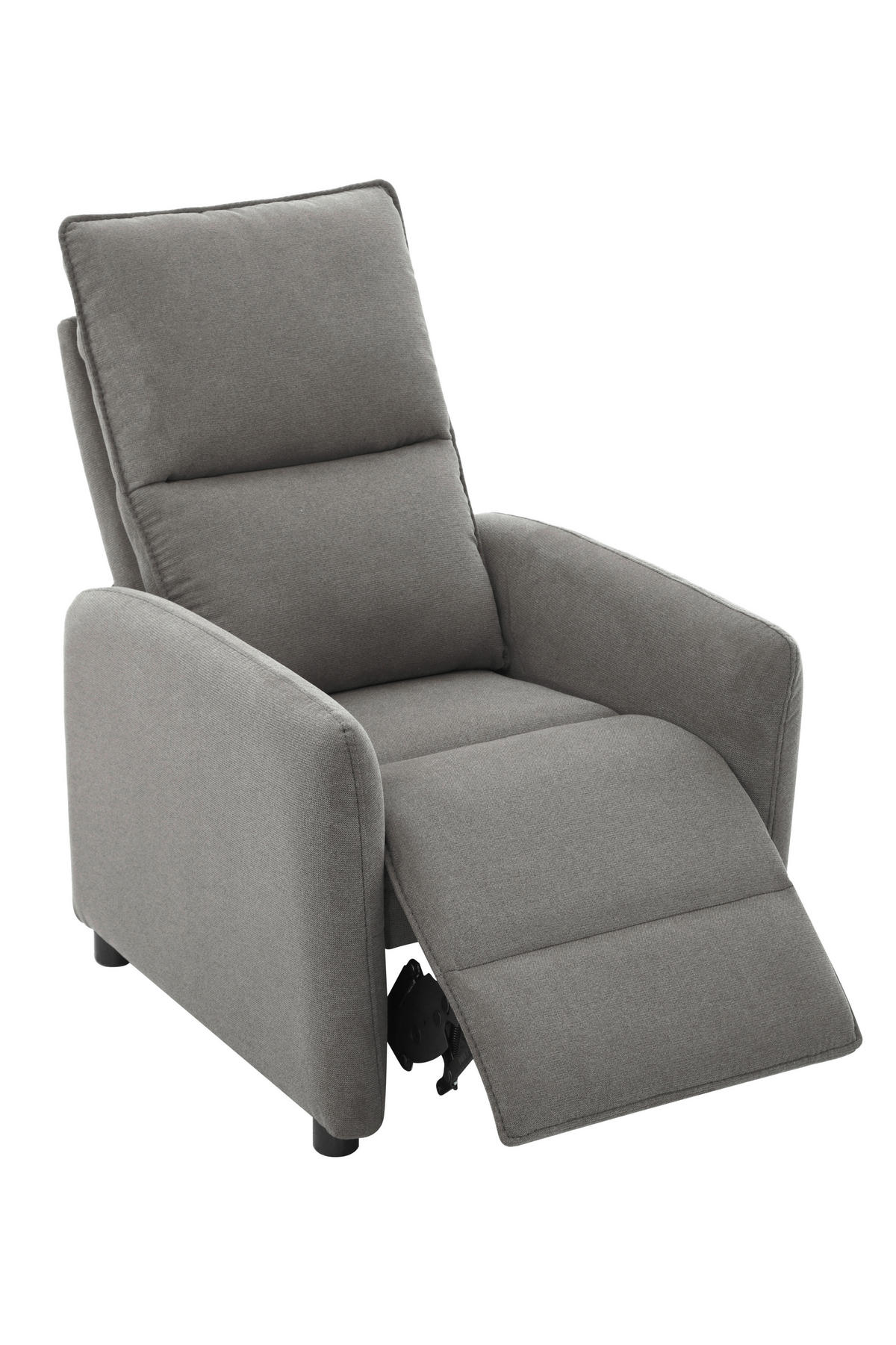 Fotoliu Pentru Televizor din lemn, metal, plastic, textil, gri deschis - gri deschis/negru, Konventionell, plastic/lemn (74/101/95cm) - Carryhome