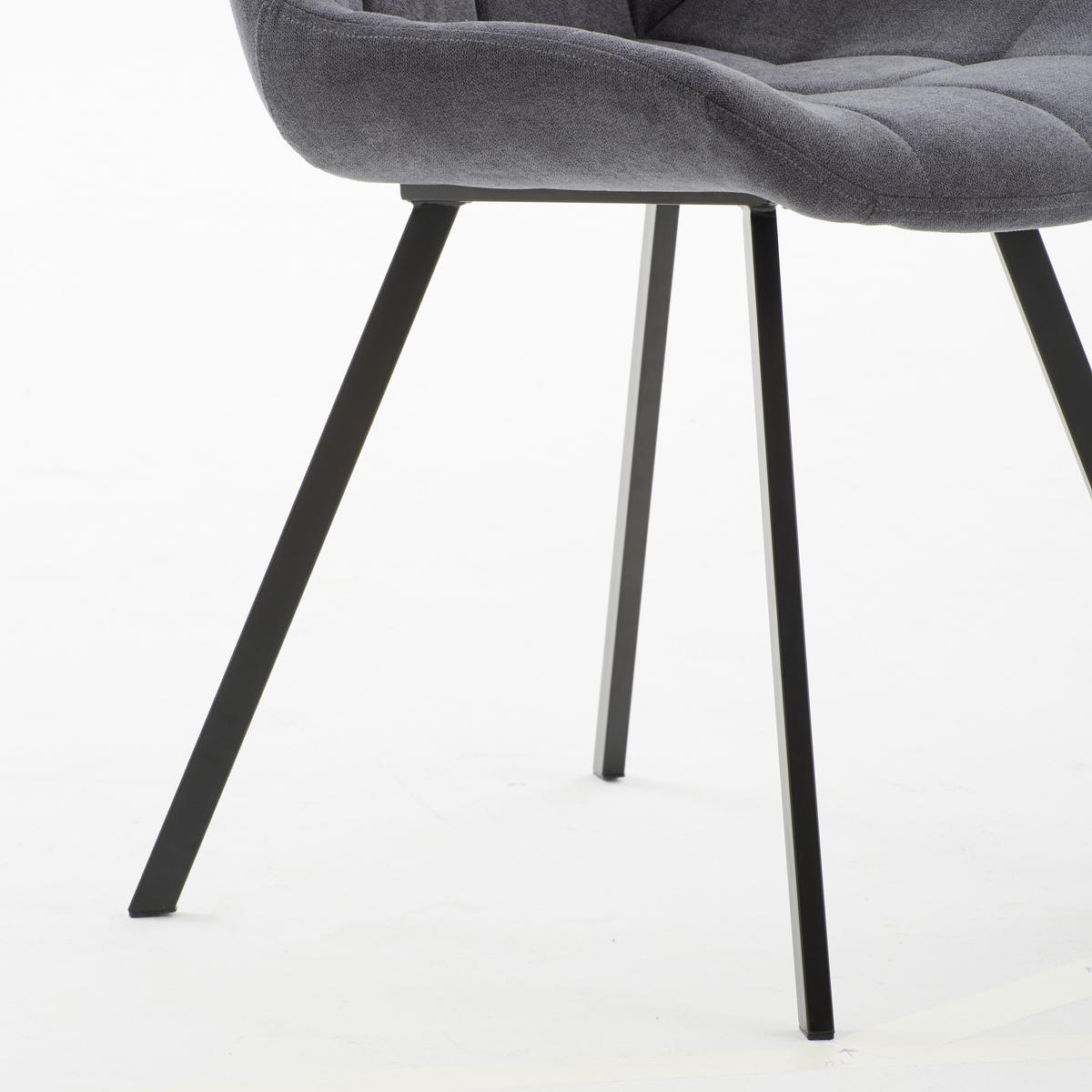 SCAUN in metal, textil gri, negru  - negru/gri, Lifestyle, metal/textil (54/86/62cm) - Livetastic