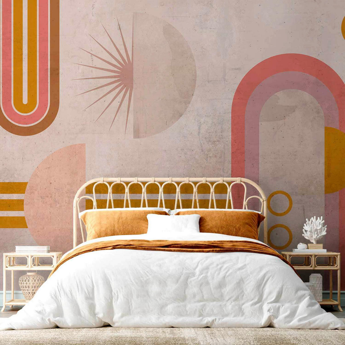 FOTOTAPET 250/175 cm  - pink/brun, Lifestyle, textil (250/175cm) - artgeist