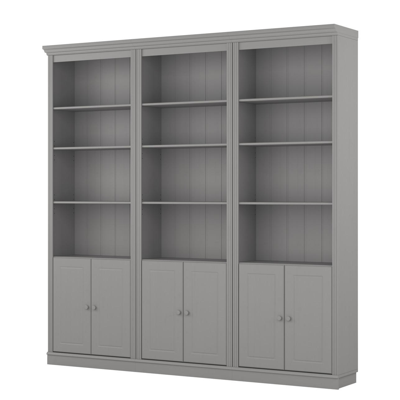 BÜCHERWAND  222/223/37 cm Grau  - Grau, Design, Holz (222/223/37cm) - Livetastic