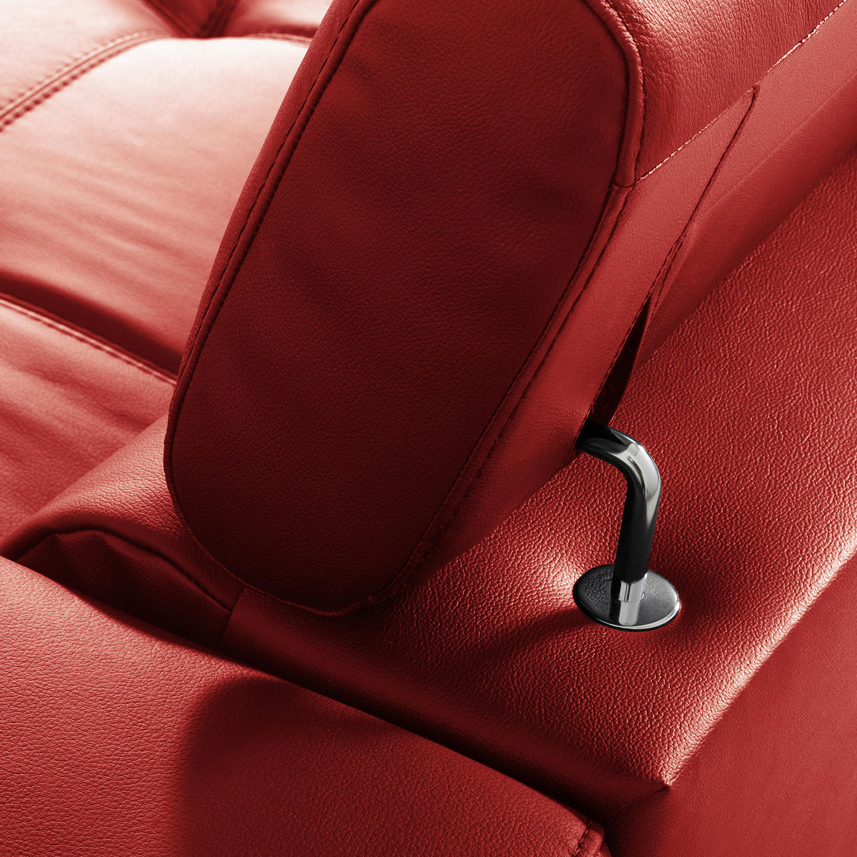 ECKSOFA  in Lederlook Echtleder Rot  - Rot/Schwarz, Design, Leder/Textil (173/247cm) - Livetastic