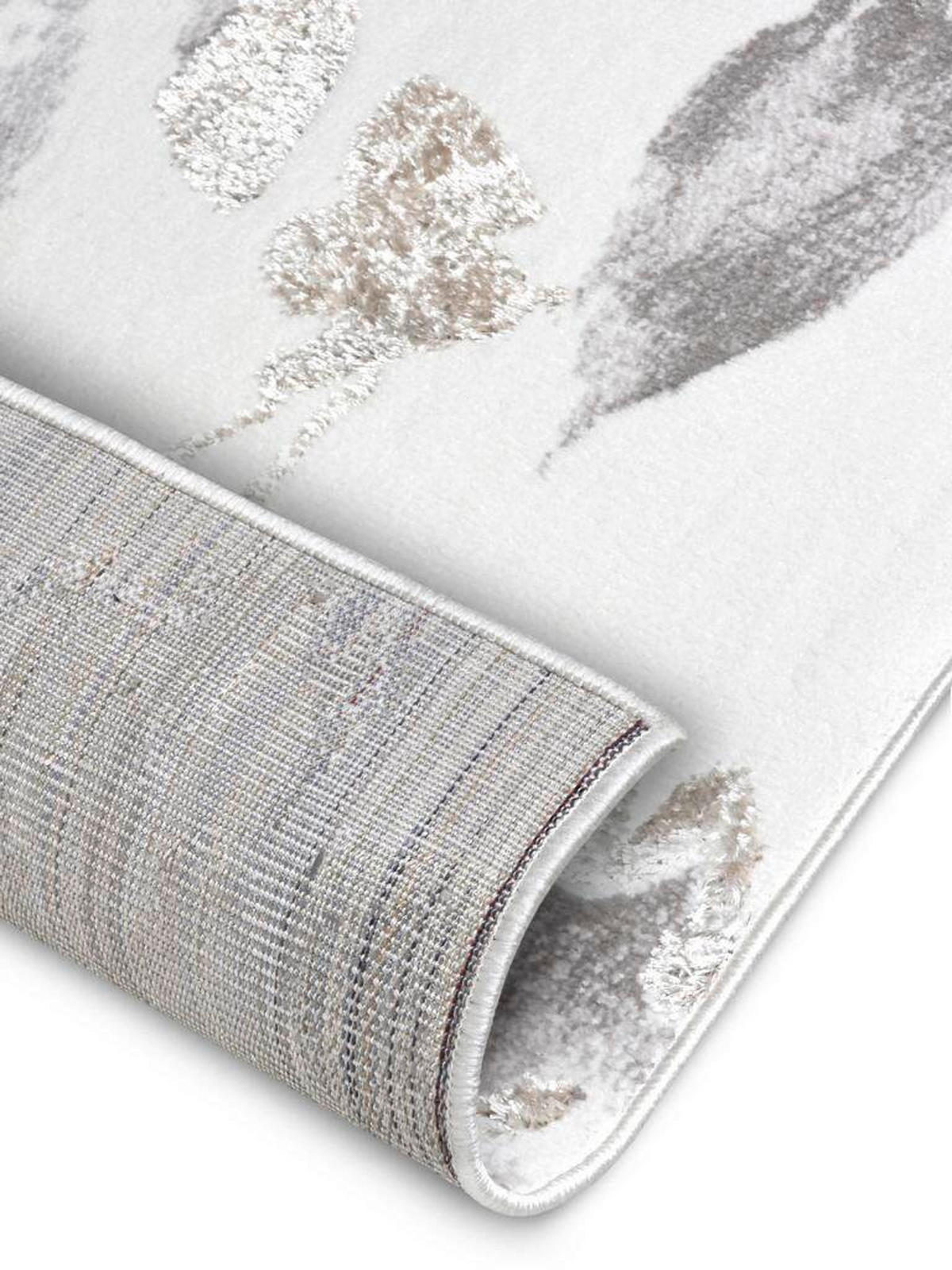 VINTAGE-TEPPICH 57/90 cm Shine Greige, Taupe, Weiß  - Taupe/Greige, Design, Kunststoff (57/90cm) - Hanse Home