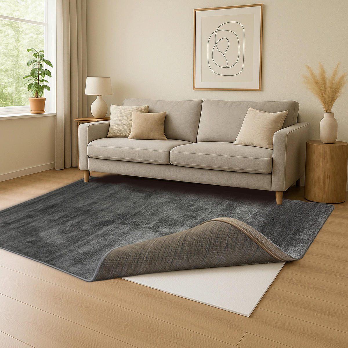 WEBTEPPICH 200/280 cm Sam Grau rechteckig  - Grau, Basics, Kunststoff (200/280cm) - Astra