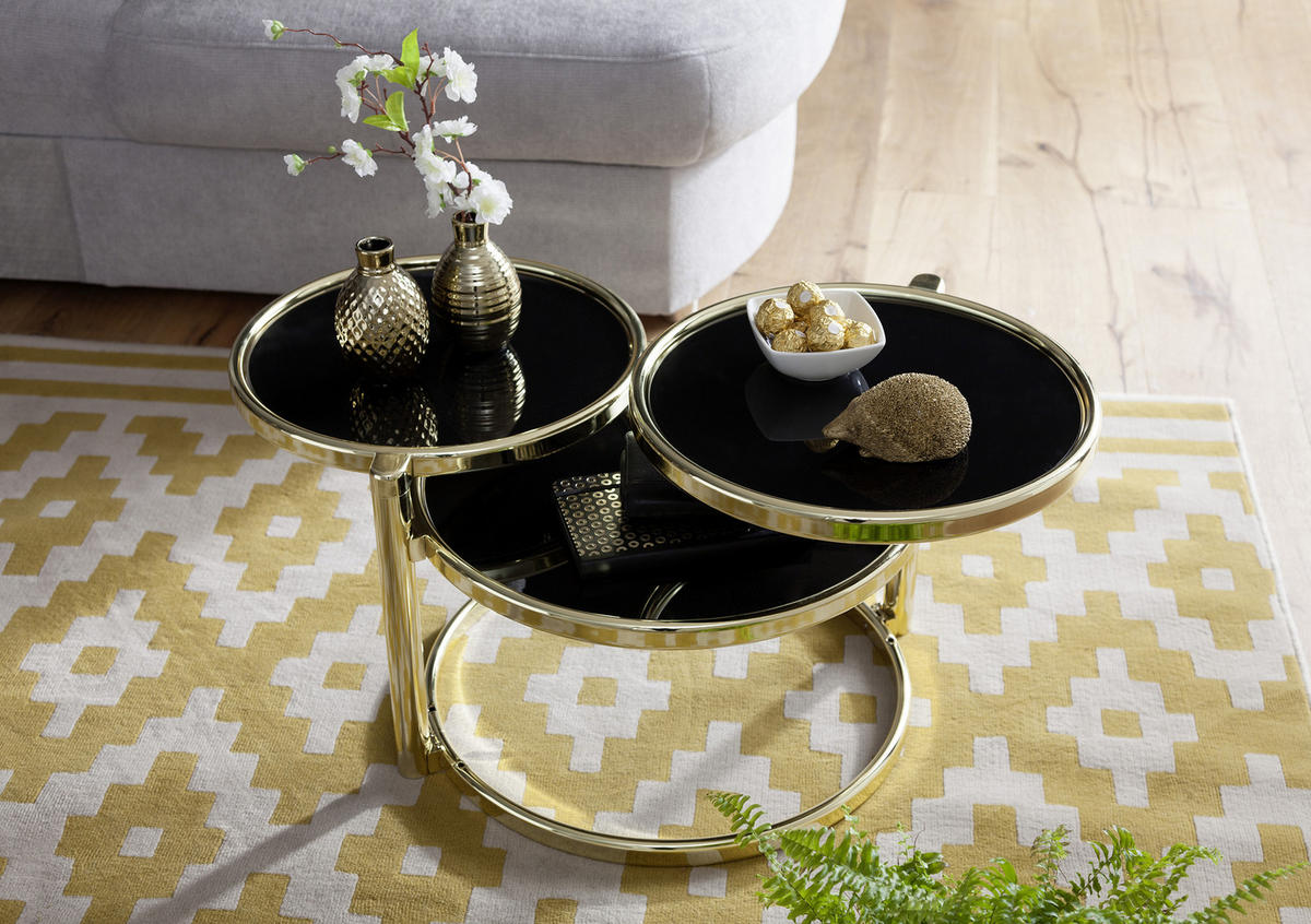 MIZICA, zlate barve  - zlate barve, Design, kovina/steklo (58/58/43cm) - MID.YOU