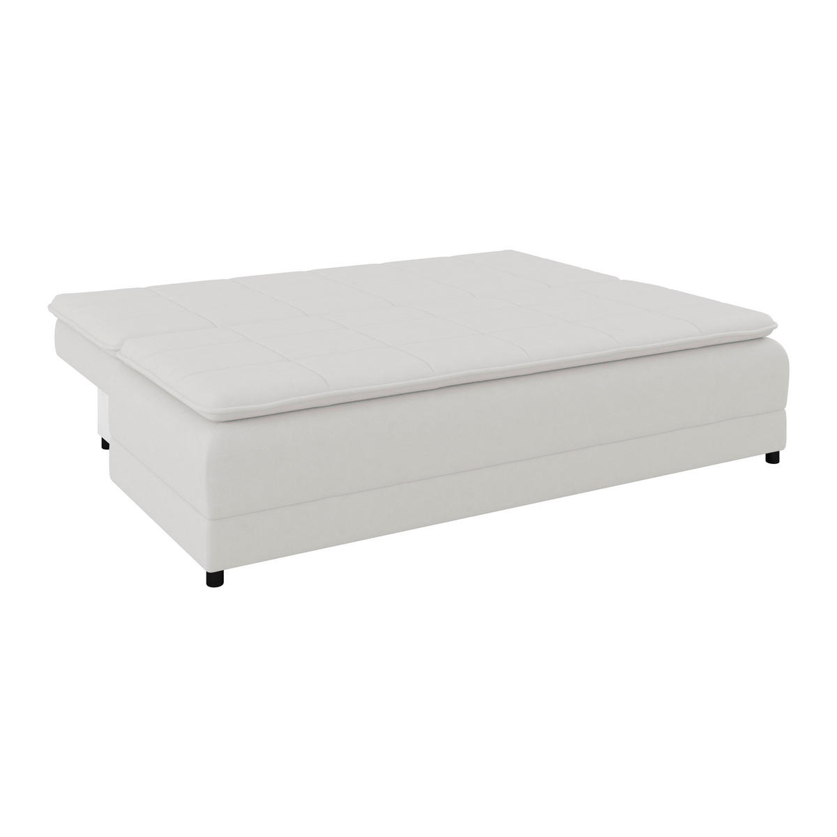 SCHLAFSOFA in Webstoff Weiss  - Weiss/Schwarz, Modern, Kunststoff/Textil (202/73-92/105cm) - MID.YOU