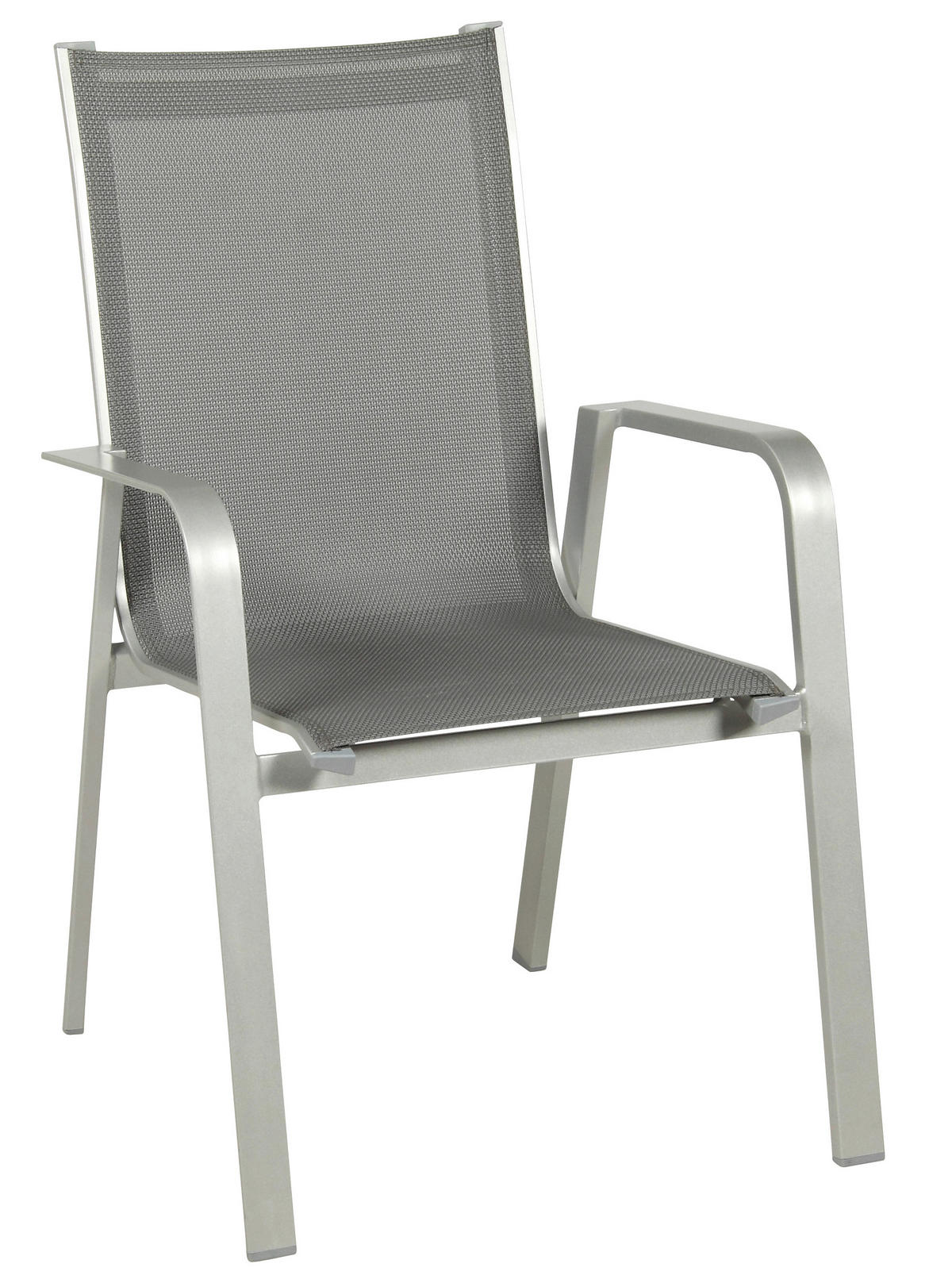 SET DE JARDIN   - Platinfarben/Dunkelgrau, Basics, Textil/Metall (160/90/72cm) - Acamp