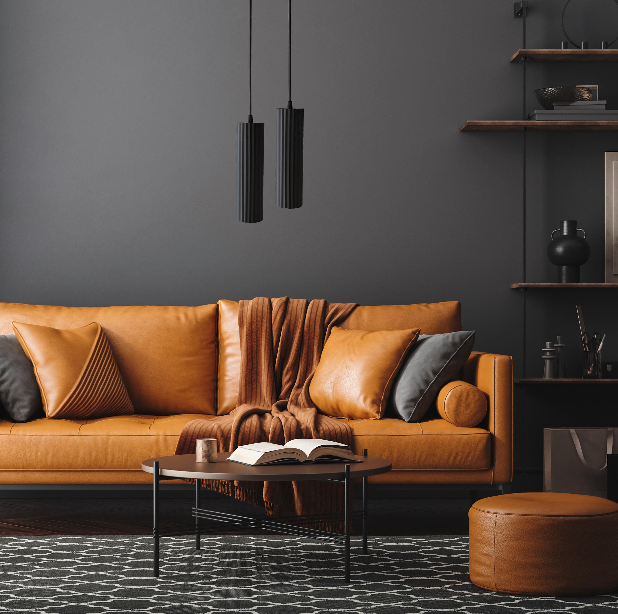 HÄNGELEUCHTE 7/175 cm    - Schwarz, Design, Metall (7/175cm)