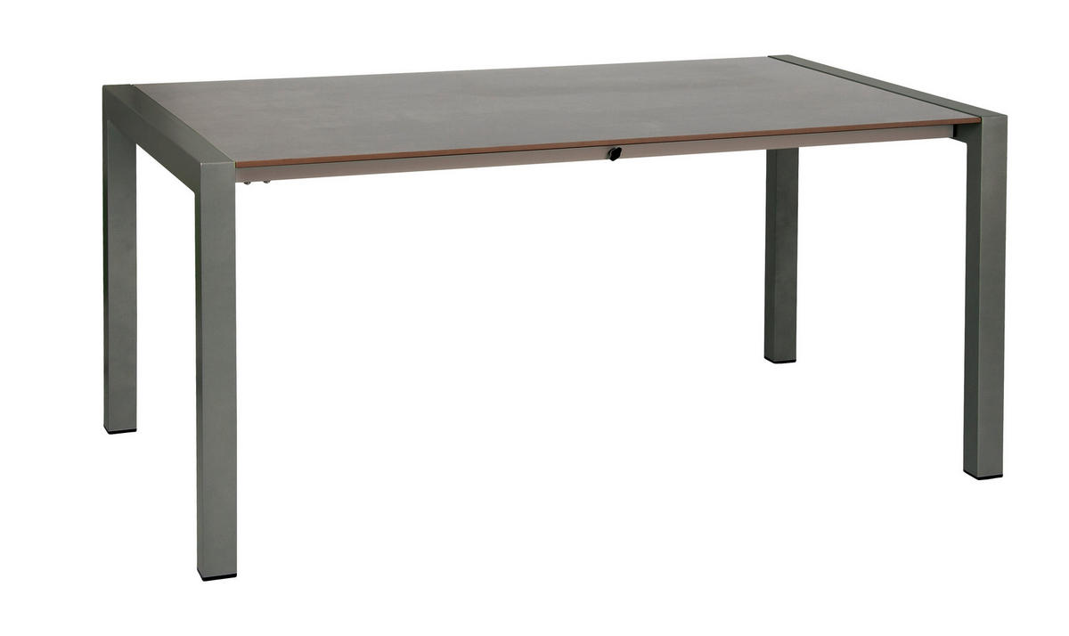 GARTENSET beschichtet Aluminium  - Anthrazit/Schwarz, Basics, Textil/Metall (160+60/98/74cm) - Acamp