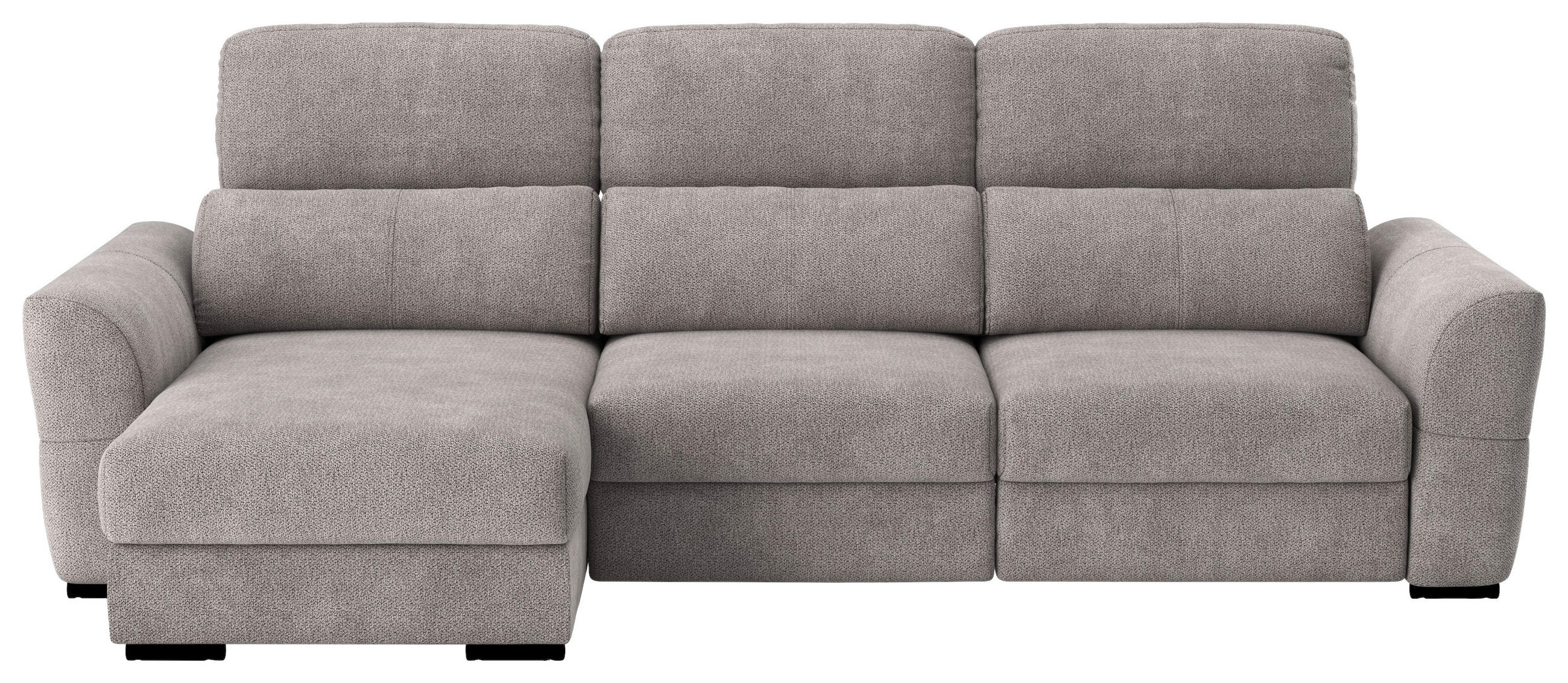 ECKSOFA in Mikrofaser Taupe  216/262 cm  - Taupe, KONVENTIONELL, Textil (216/262cm) - MID.YOU