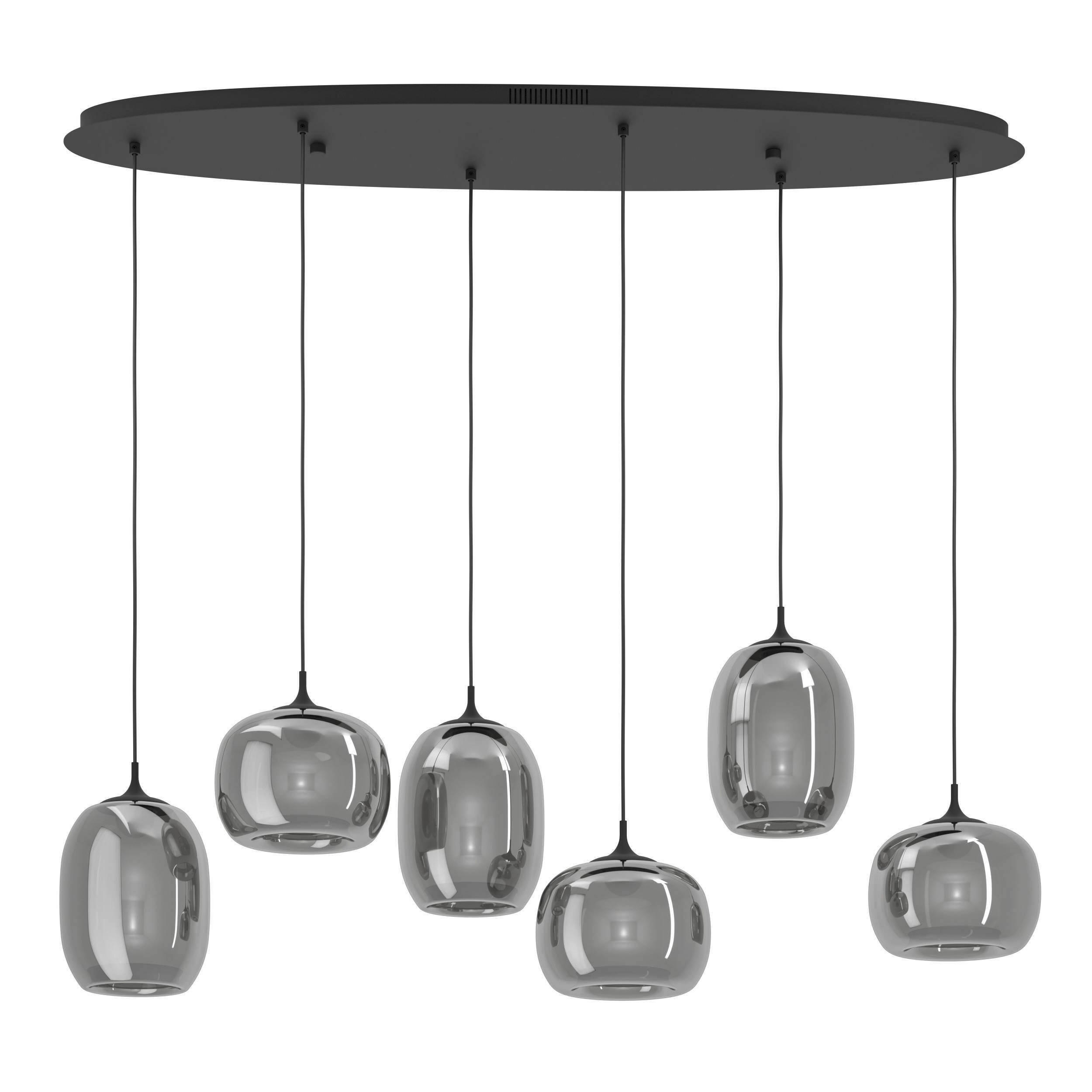 LED SVJETILJKA VISEĆA 118,5/33/150 cm Larva - crna, Basics, staklo/metal (118,5/33/150cm)