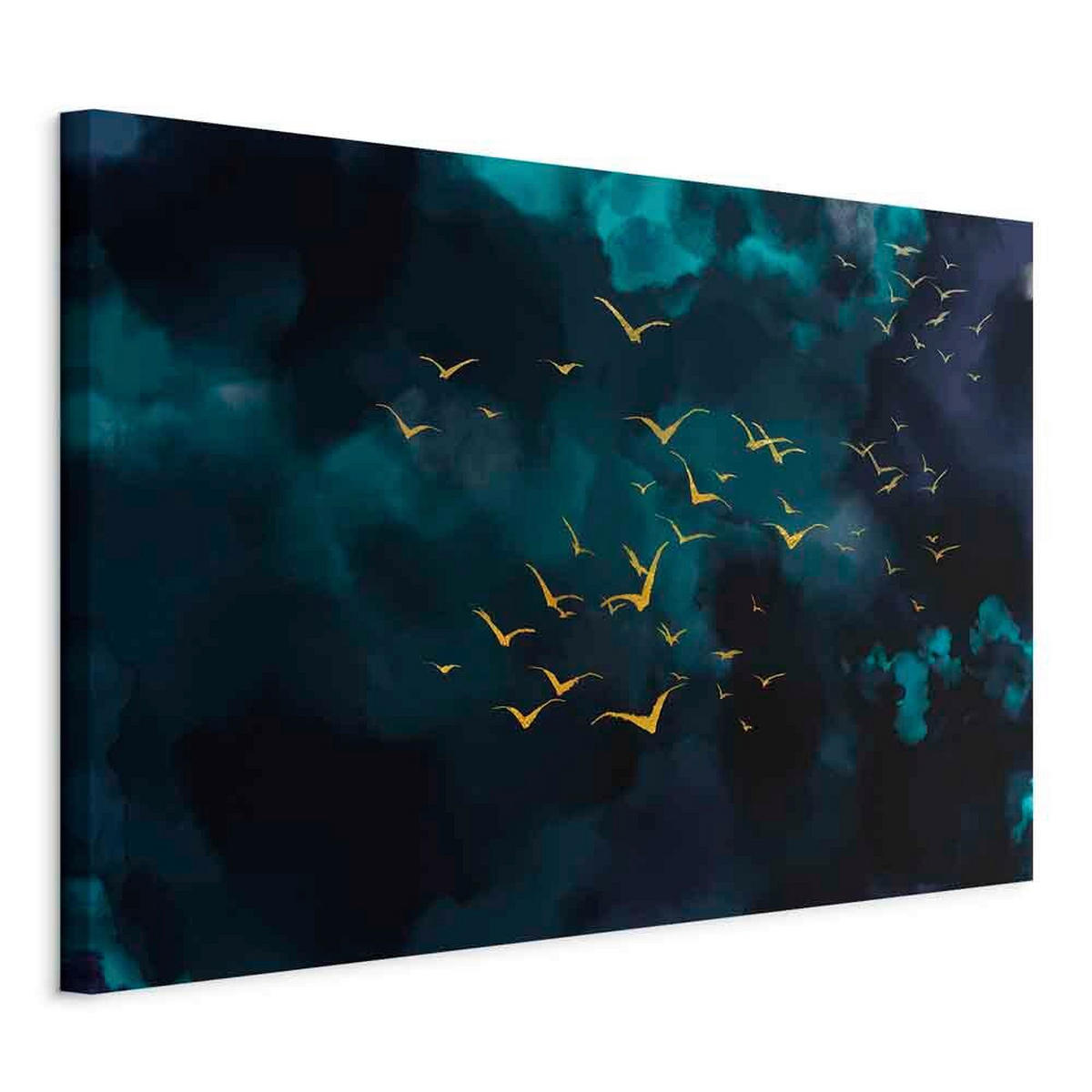 LEINWANDBILD Landschaft & Natur, Abstraktes, Tiere 120/80/1,2 cm  - Opal/Schwarz, Basics, Holz/Textil (120/80/1,2cm) - artgeist
