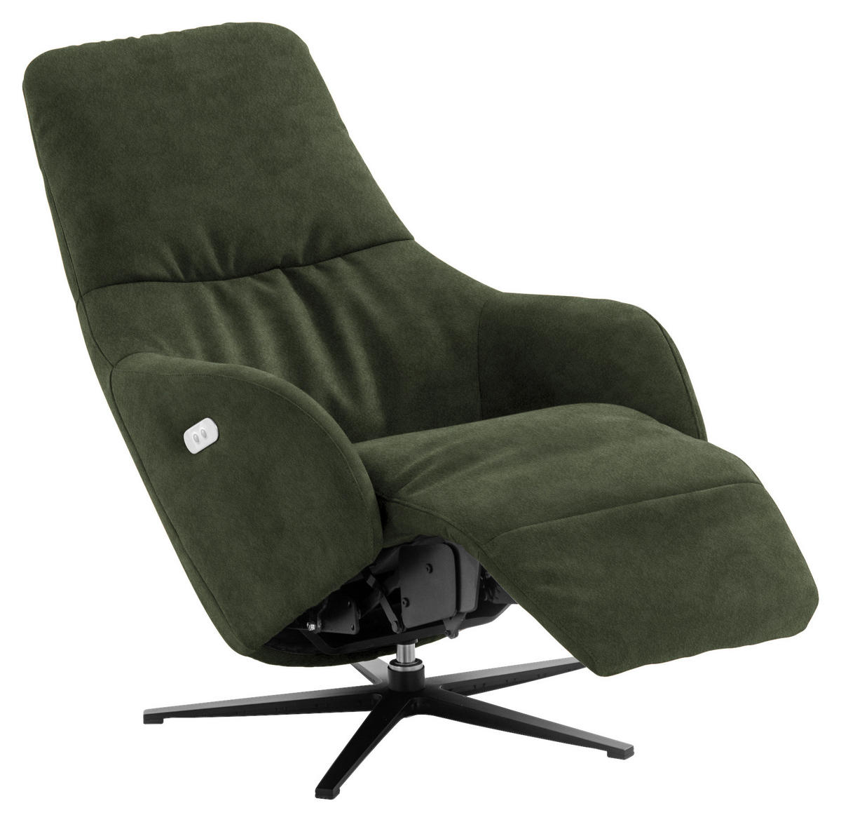 RELAXSESSEL in Textil Grün  - Schwarz/Grün, Design, Textil/Metall (77/108/95cm) - Chilliano