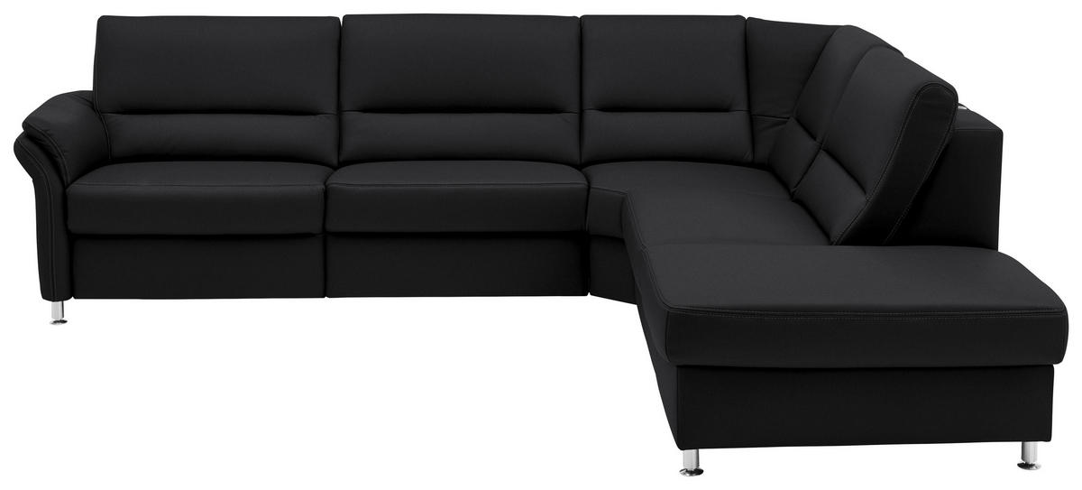 ECKSOFA in Echtleder Anthrazit  - Anthrazit/Beige, Design, Leder/Metall (288/249cm) - Beldomo Premium