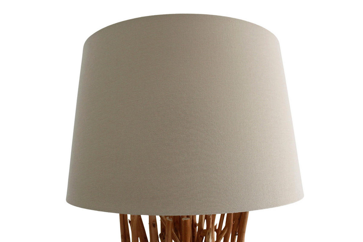 STEHLEUCHTE  30/175/30 cm   - Schwarz/Naturfarben, Design, Holz/Textil (30/175/30cm) - P & B