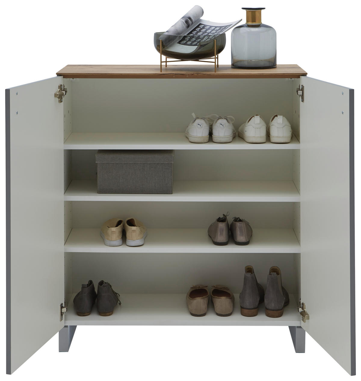 GARDEROBE 5-teilig  in 260/192/36 cm  - Eichefarben/Grau, Design, Holz/Holzwerkstoff (260/192/36cm) - Dieter Knoll